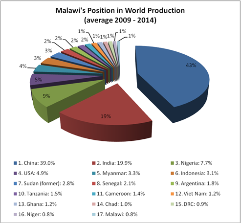 Malawi vs World Production   Groundnuts
