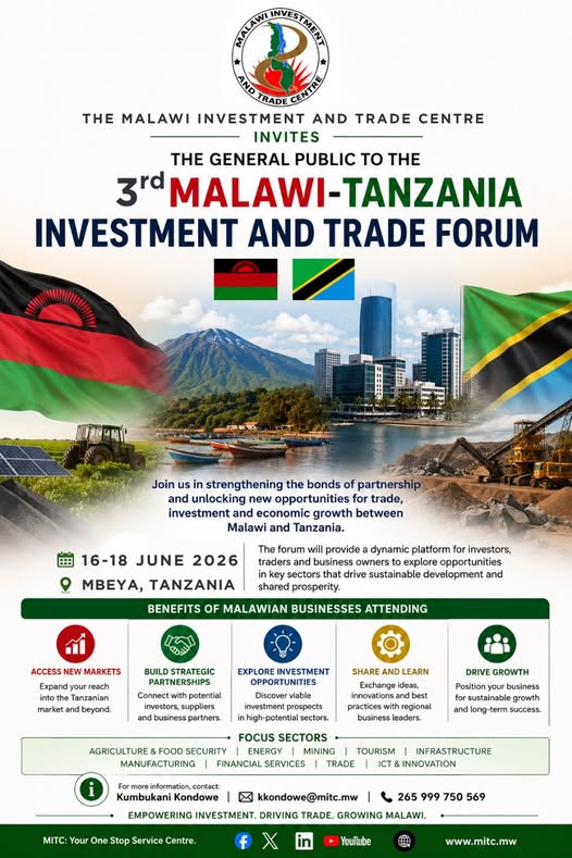 3rd Malawi- Tanzania Invetsment and Trade Forum